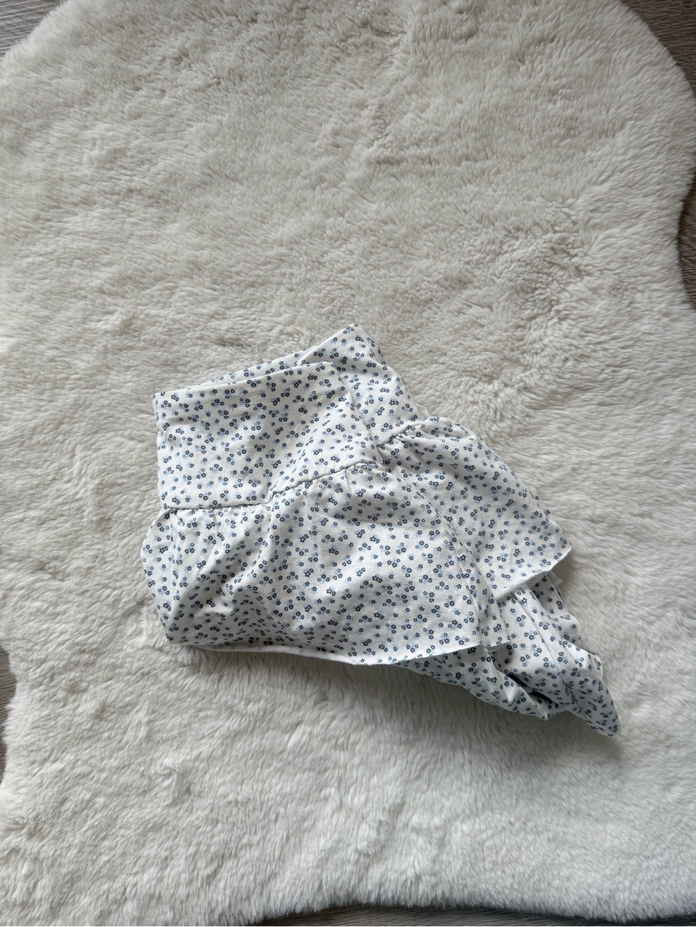 H&M White Tiered Recycled Cotton Floral Skirt